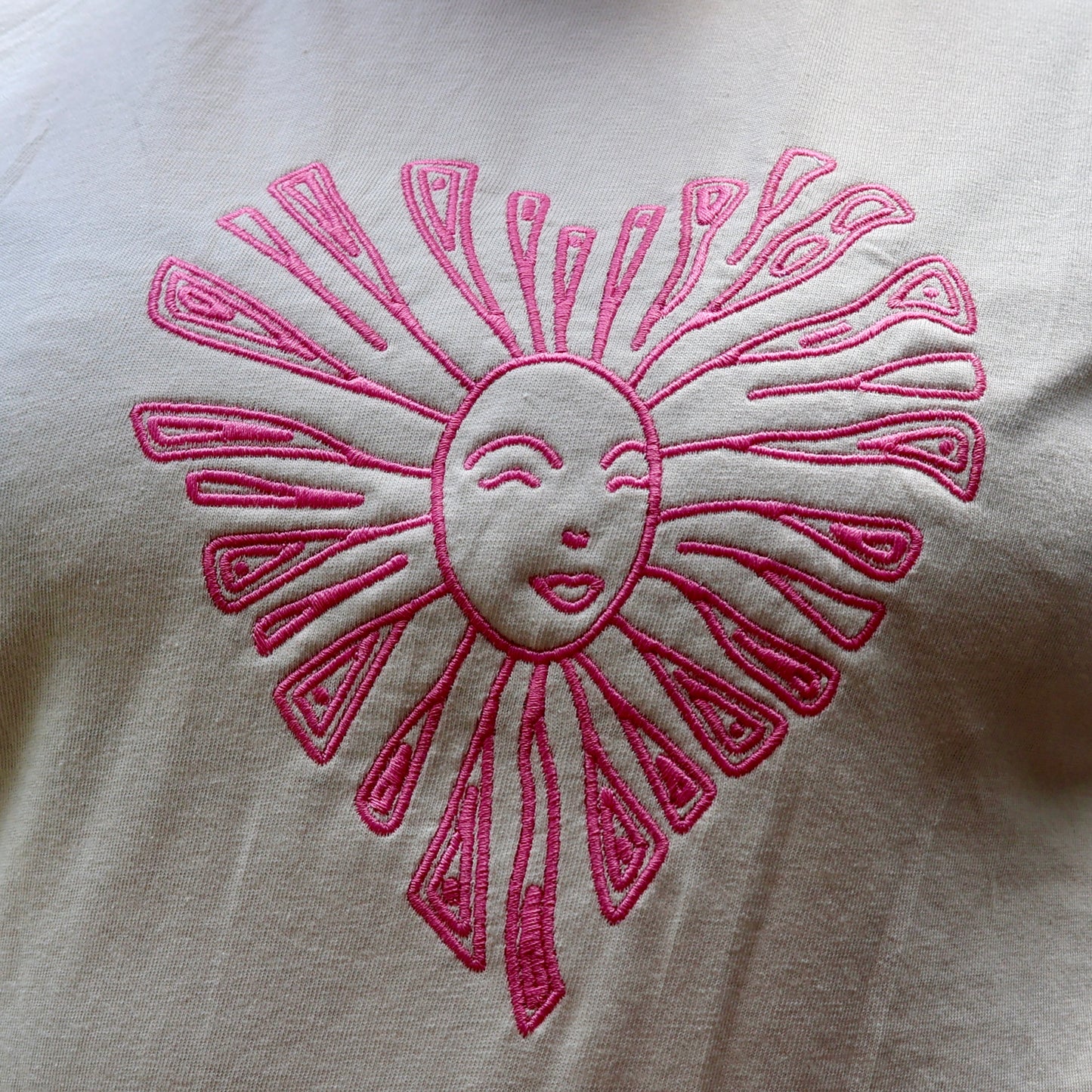 Heart Sun Embroidered T-Shirt