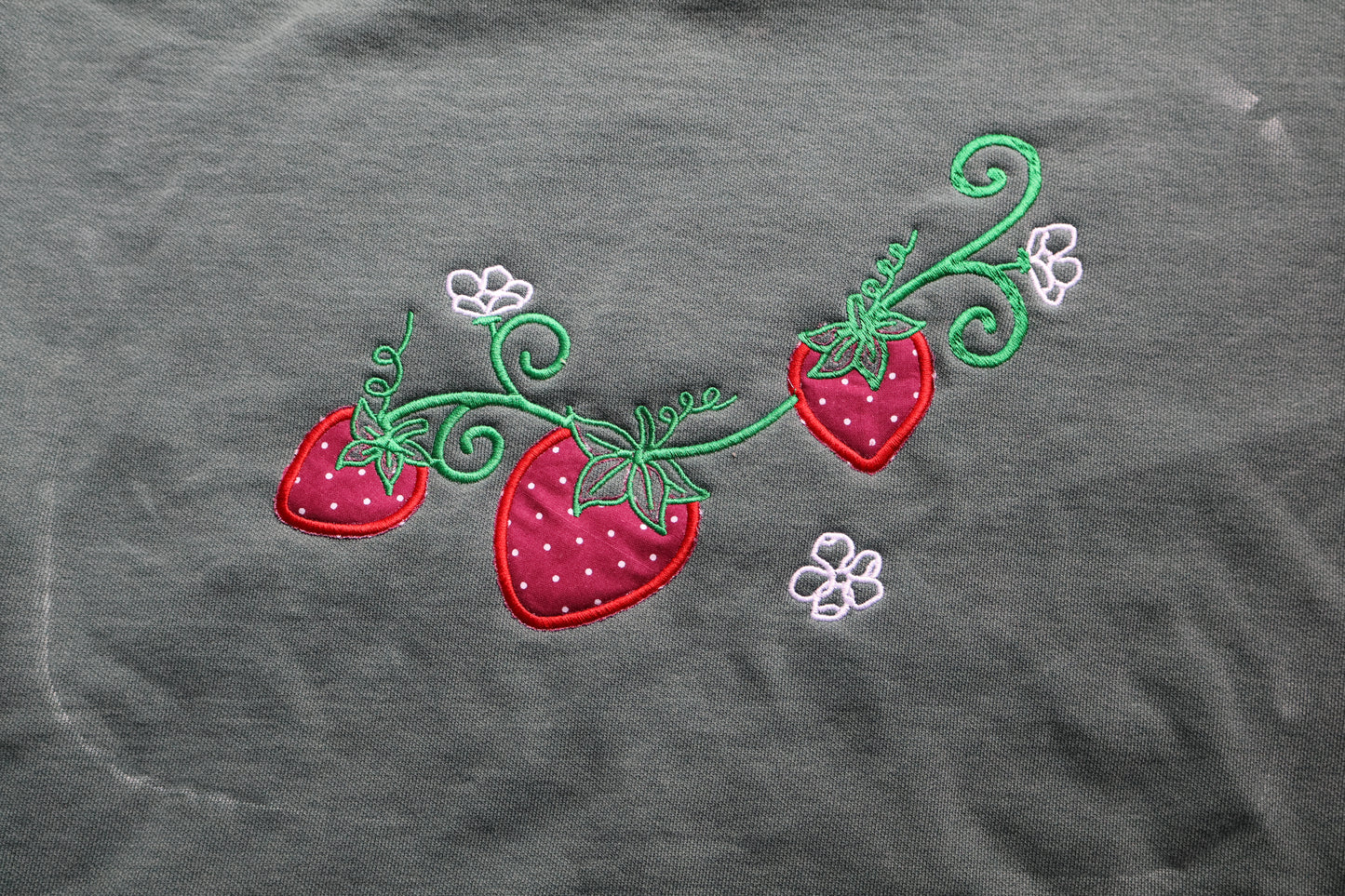Strawberry Fields Applique Sweatshirt