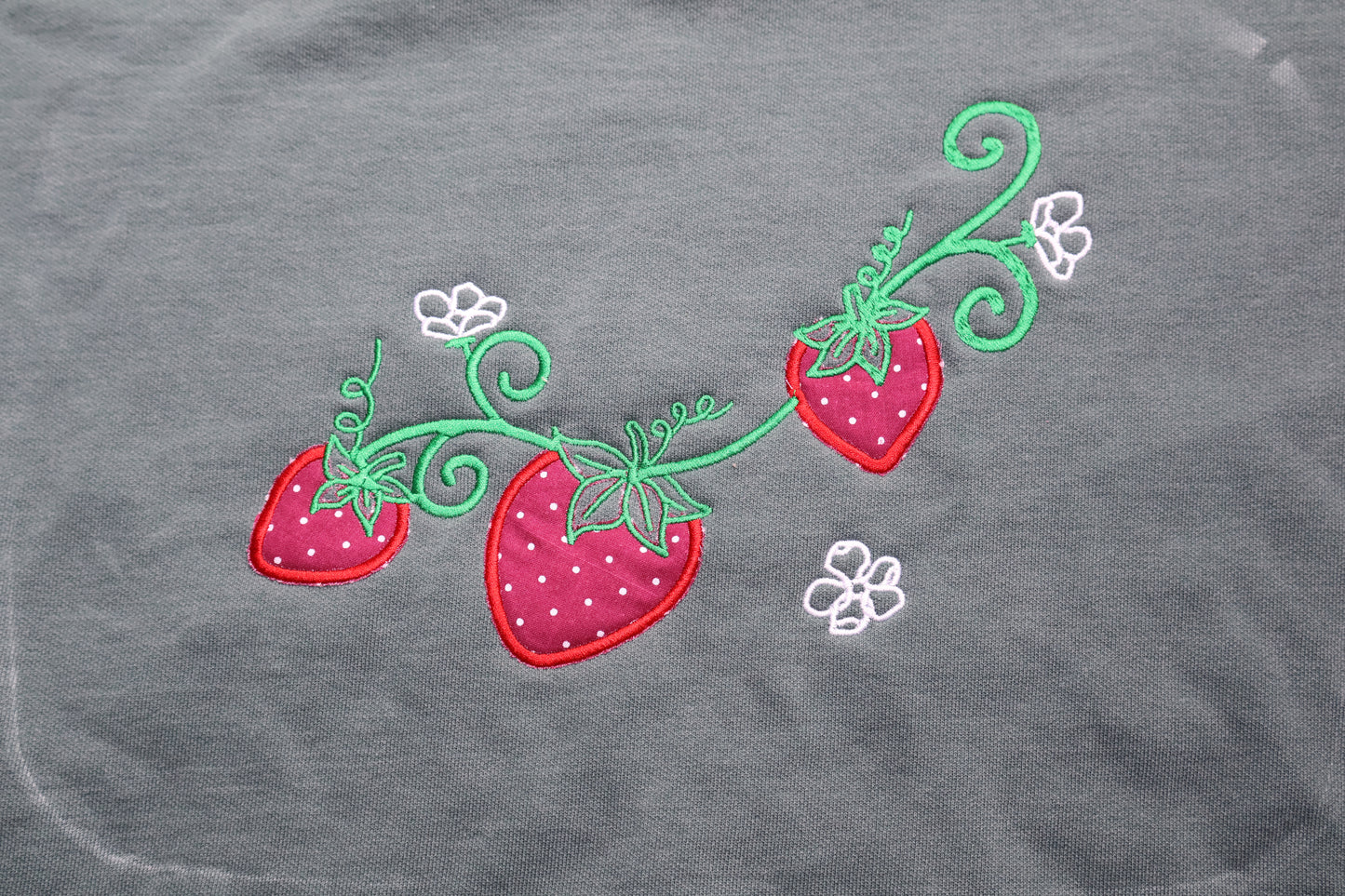 Strawberry Fields Applique Sweatshirt