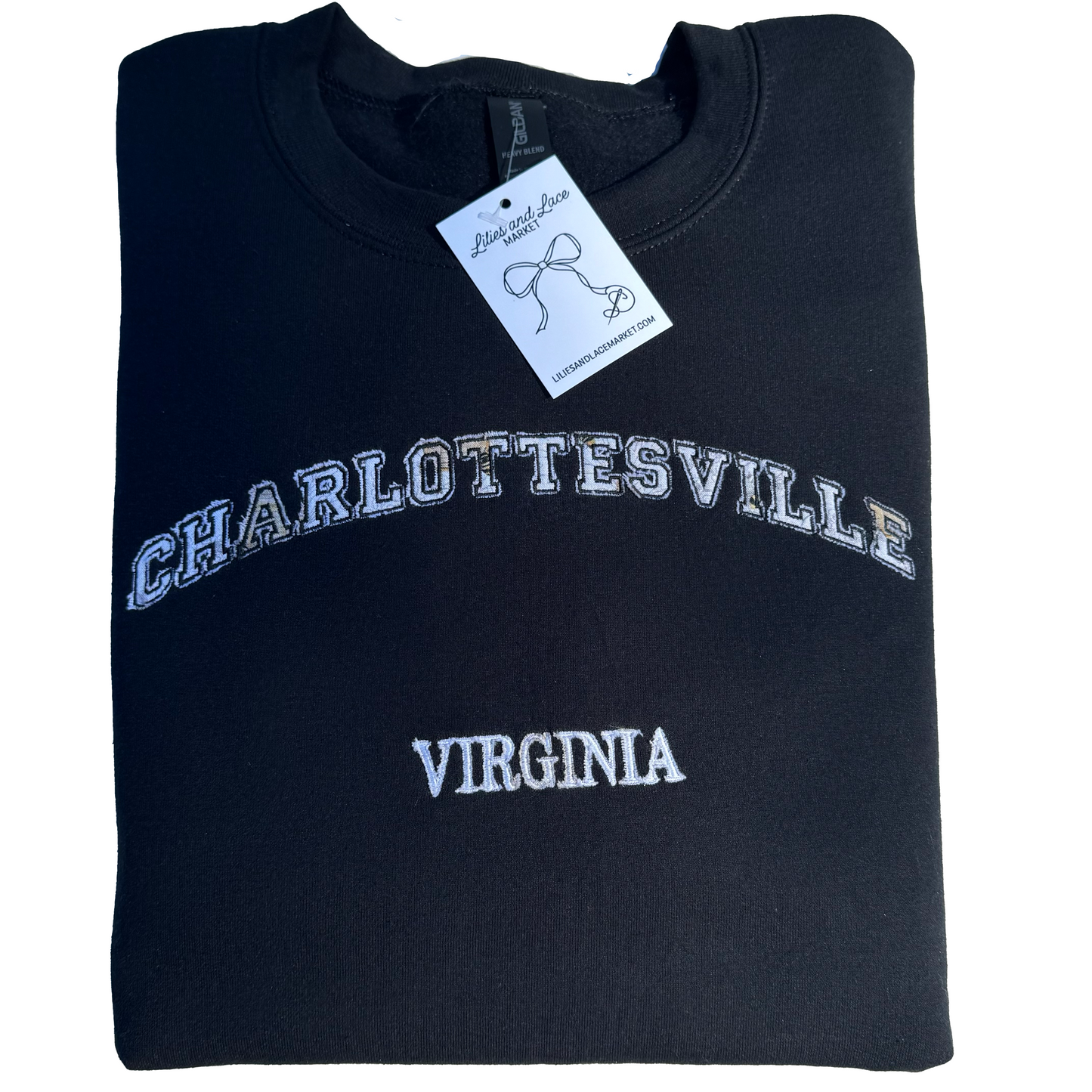Charlottesville Virginia Sweatshirt (Black)