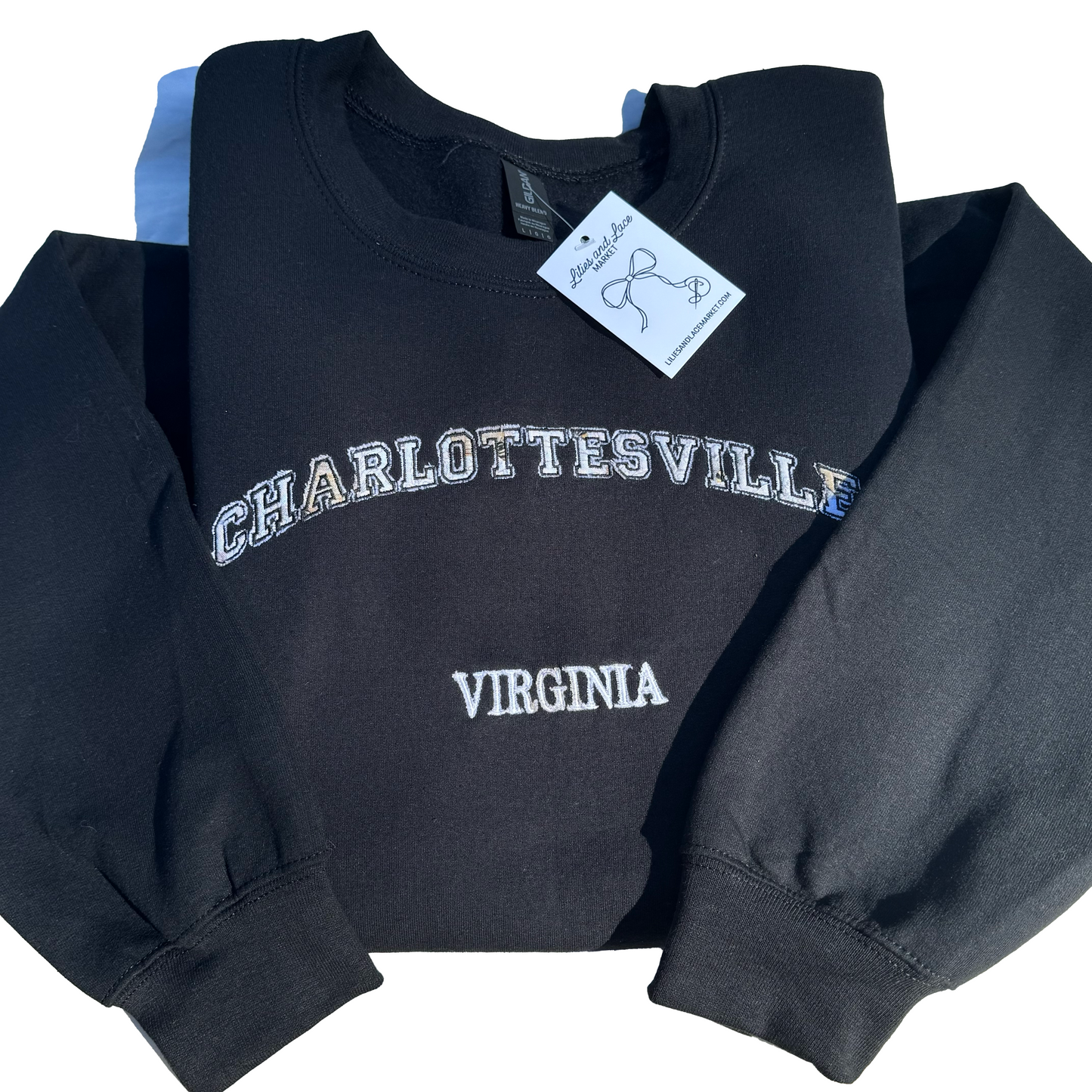 Charlottesville Virginia Sweatshirt (Black)