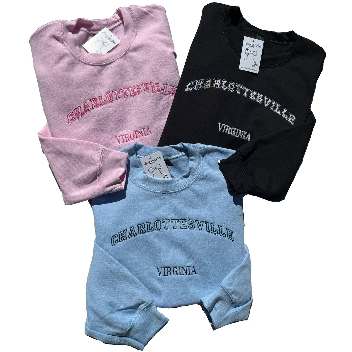 Charlottesville Virginia Sweatshirt (Blue)