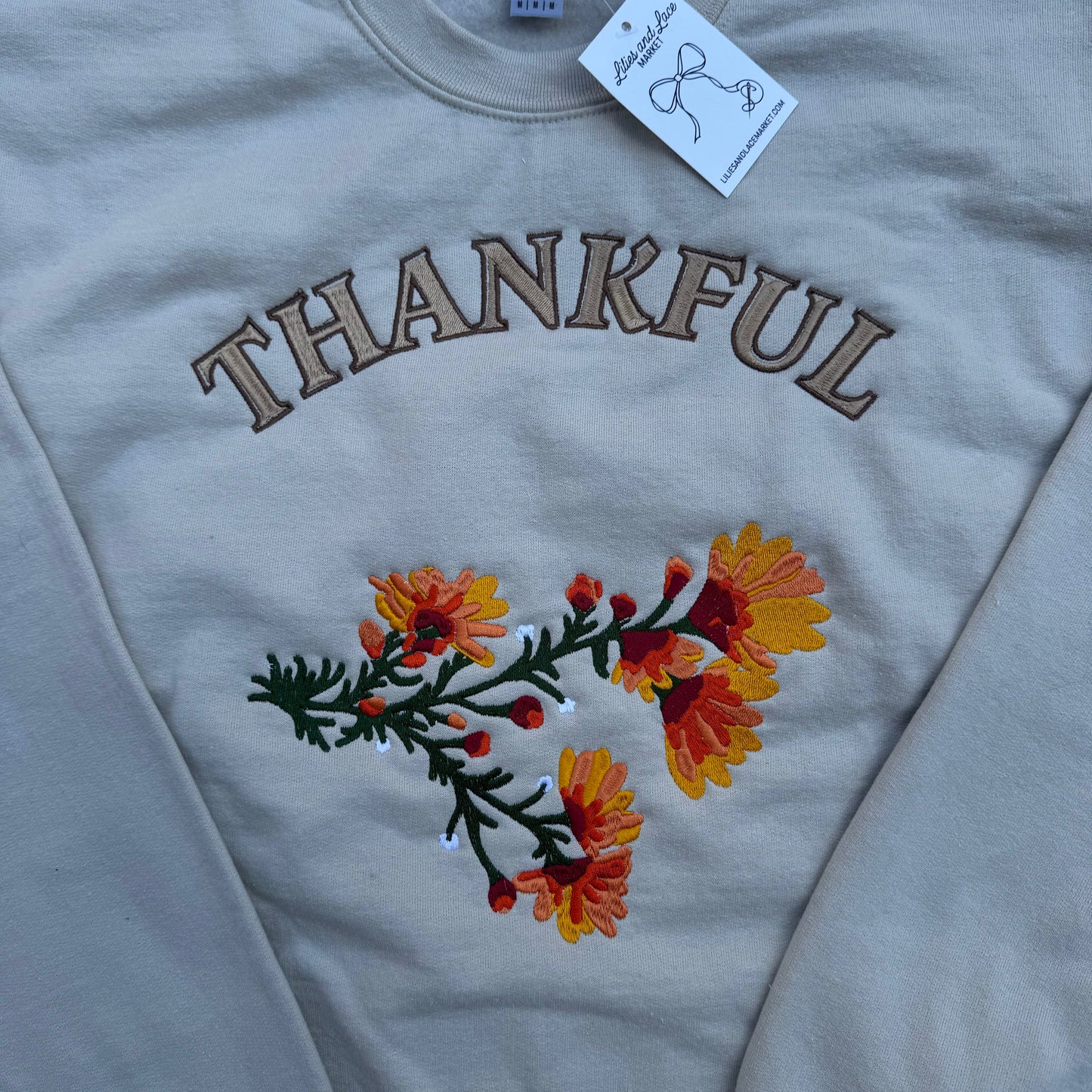 Thankful Embroidered Sweatshirt