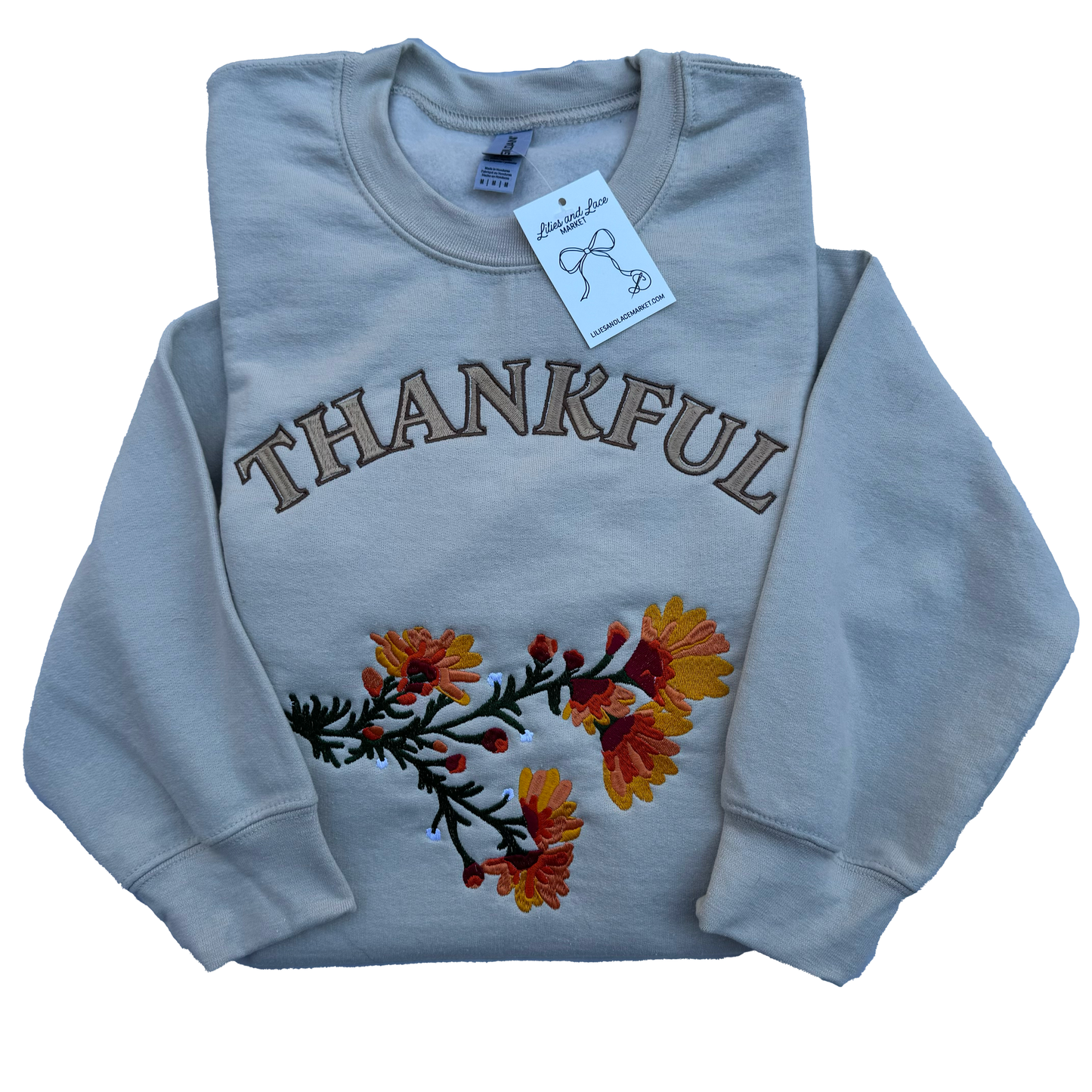 Thankful Embroidered Sweatshirt