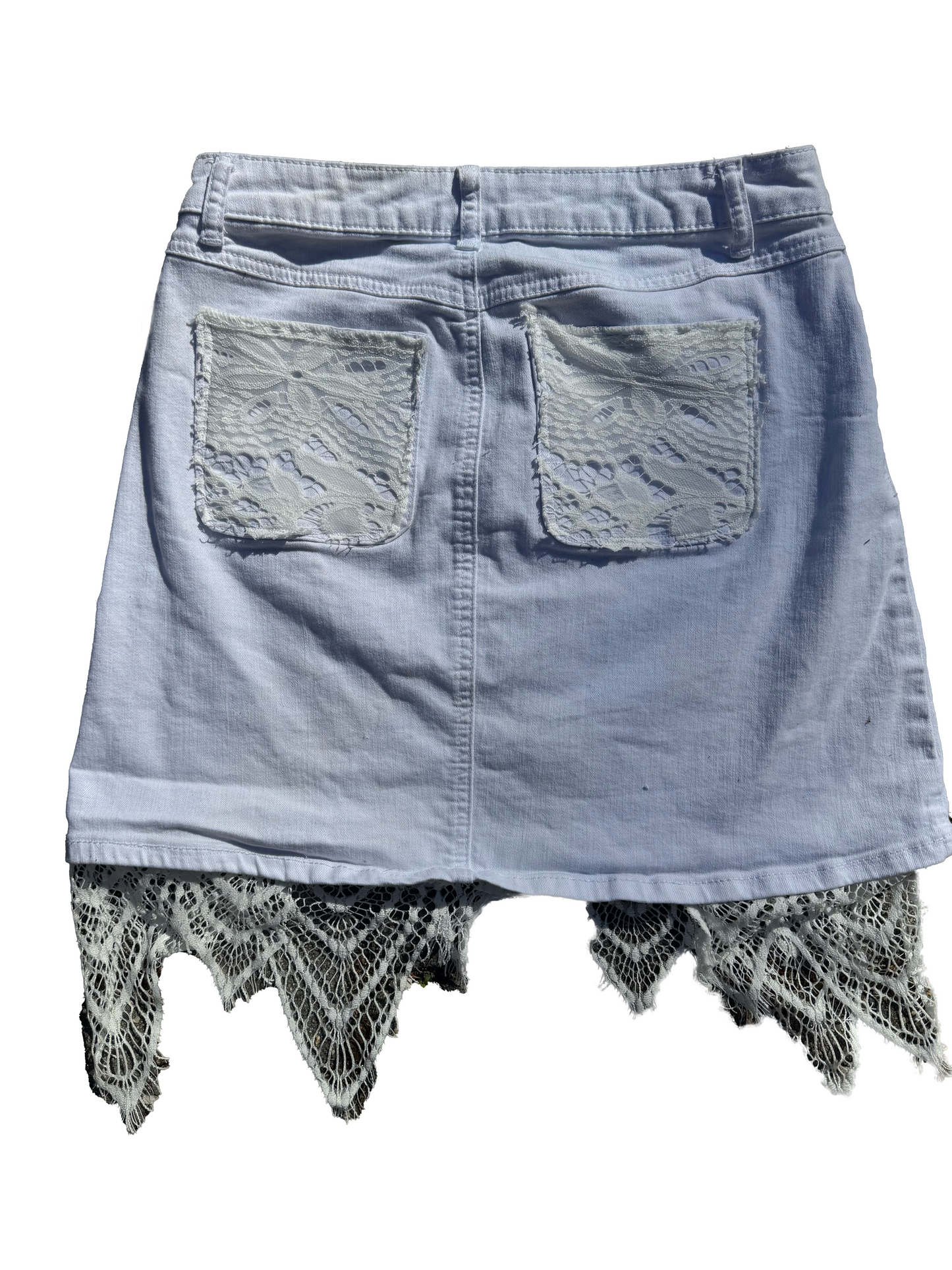 Jean Skirt x Lace Robe