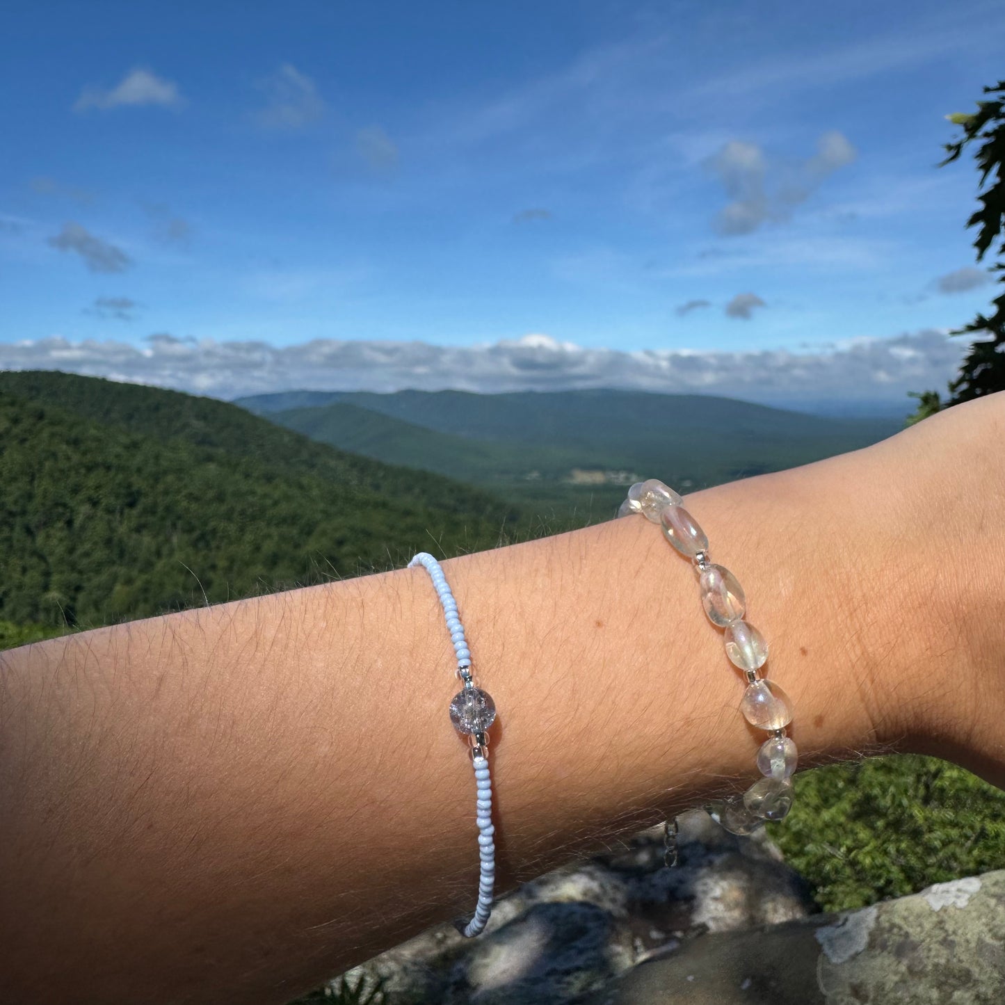 Dyed Blue Quartz Bracelet