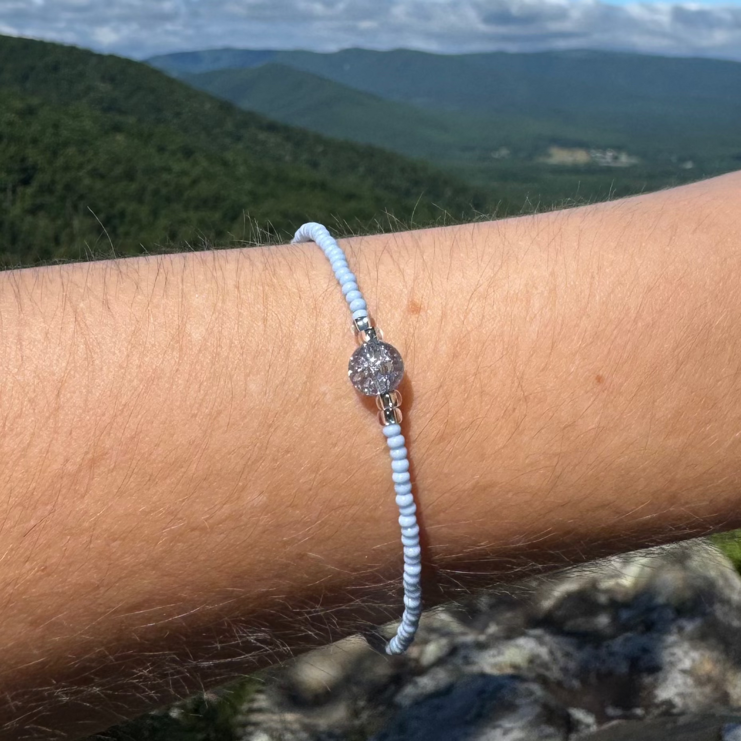 Dyed Blue Quartz Bracelet