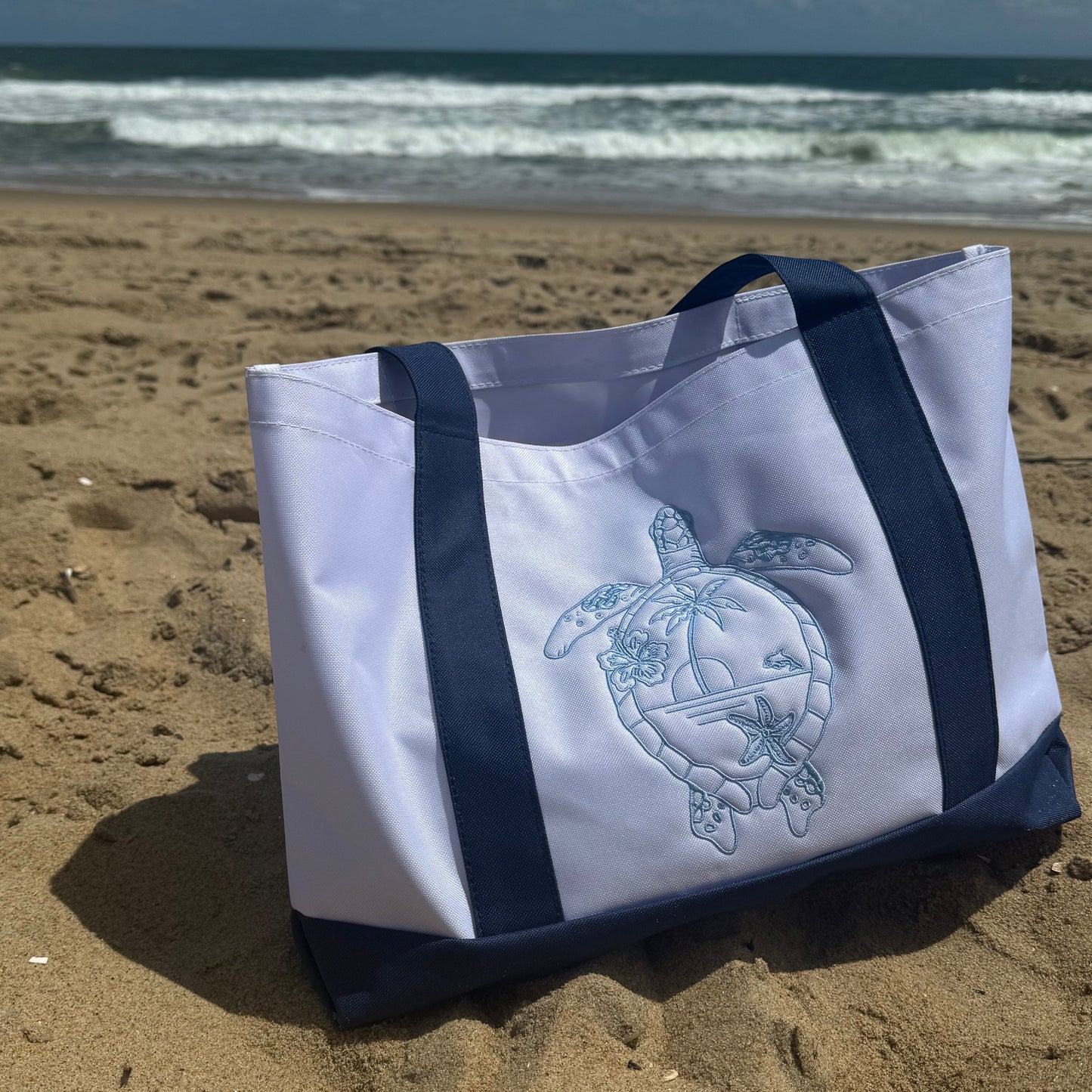 Tropical Embroidered Beach Bag