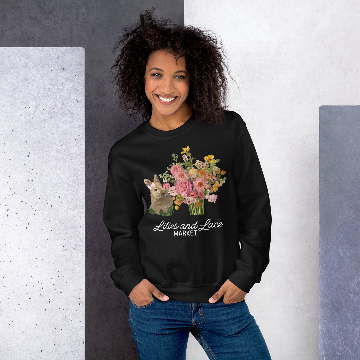 Bunny Bouquet Printed Sweatshirt