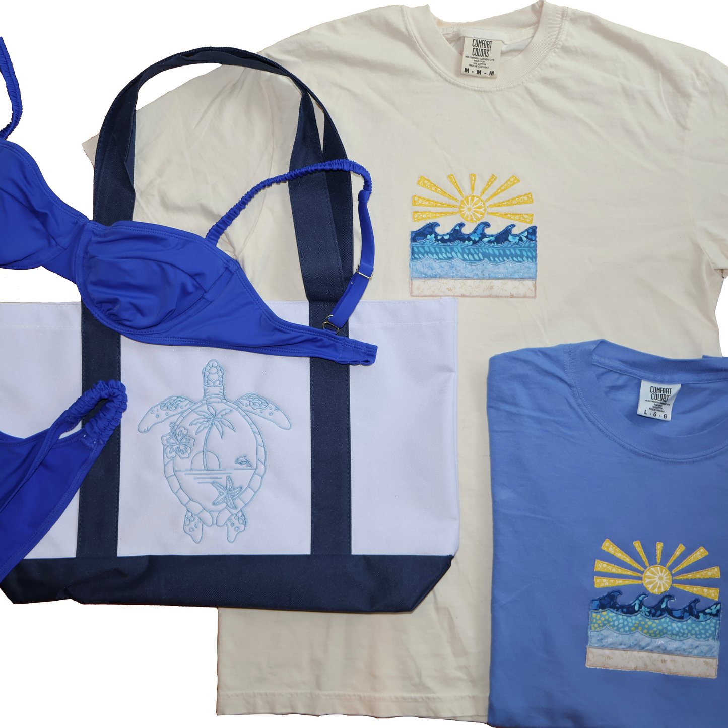 Tropical Embroidered Beach Bag