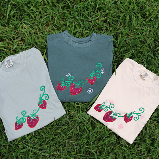 Strawberry Fields Applique T-Shirt