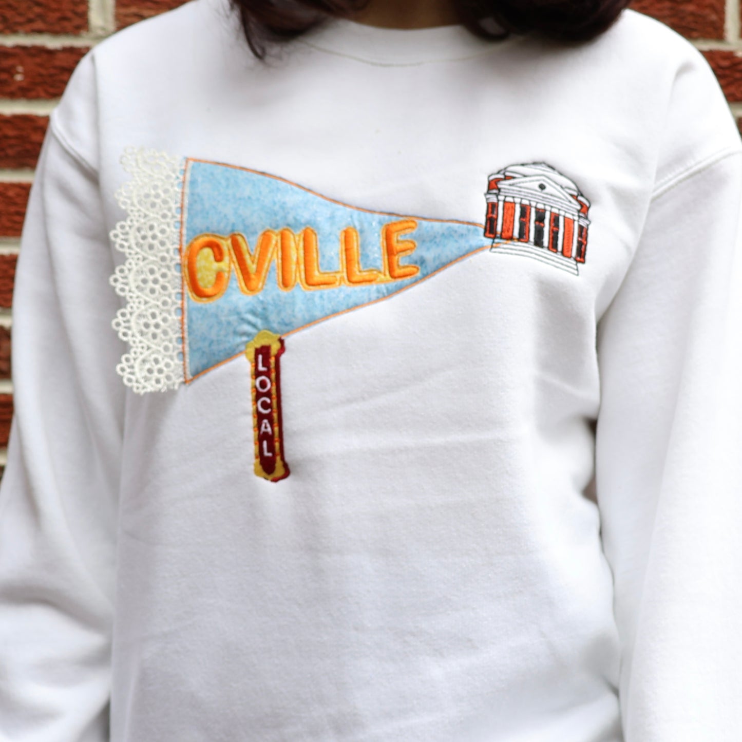 Cville Local Sweatshirt w/lace (1 of 1)