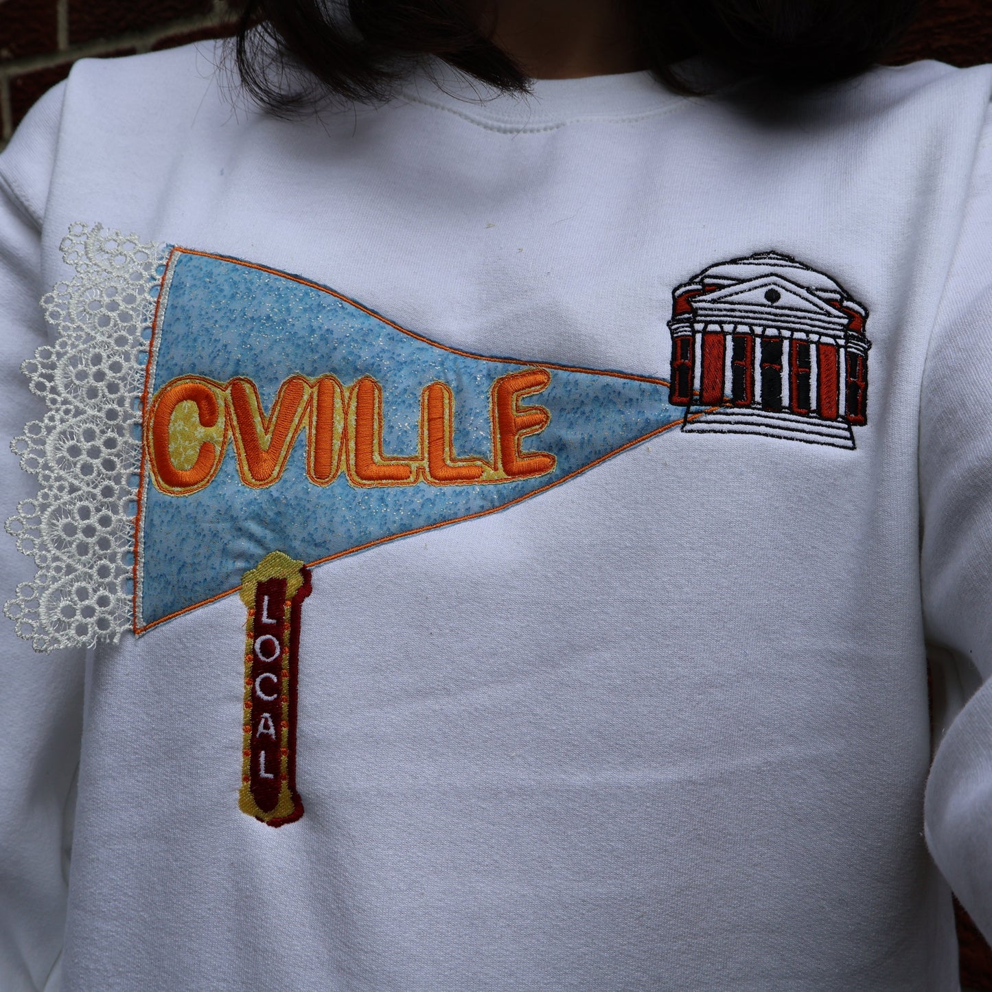 Cville Local Sweatshirt w/lace (1 of 1)