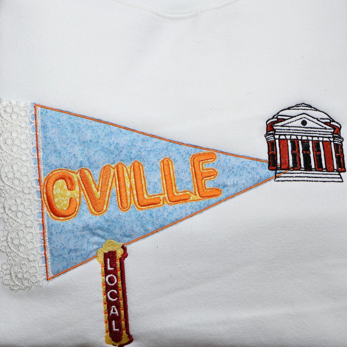 Cville Local Sweatshirt w/lace (1 of 1)
