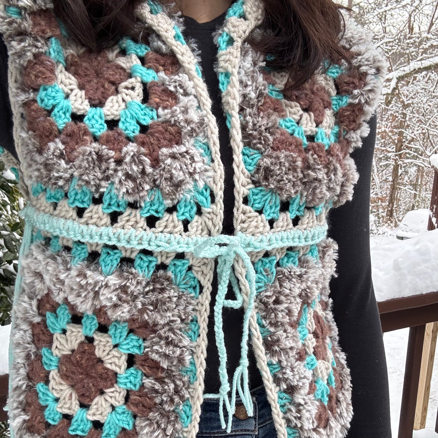 Granny Square Winter Vest
