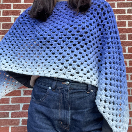 Cobalt Cascade Poncho