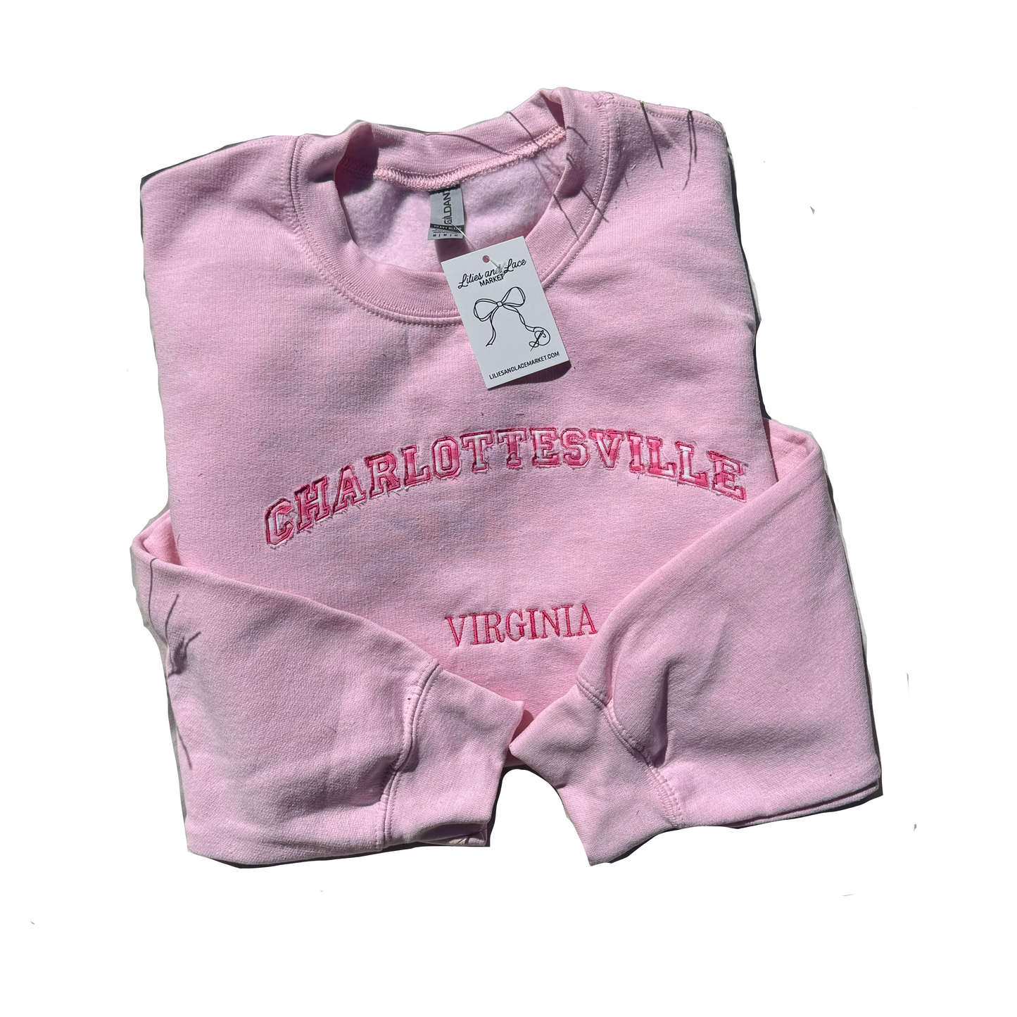 Charlottesville Virginia Sweatshirt (Pink)