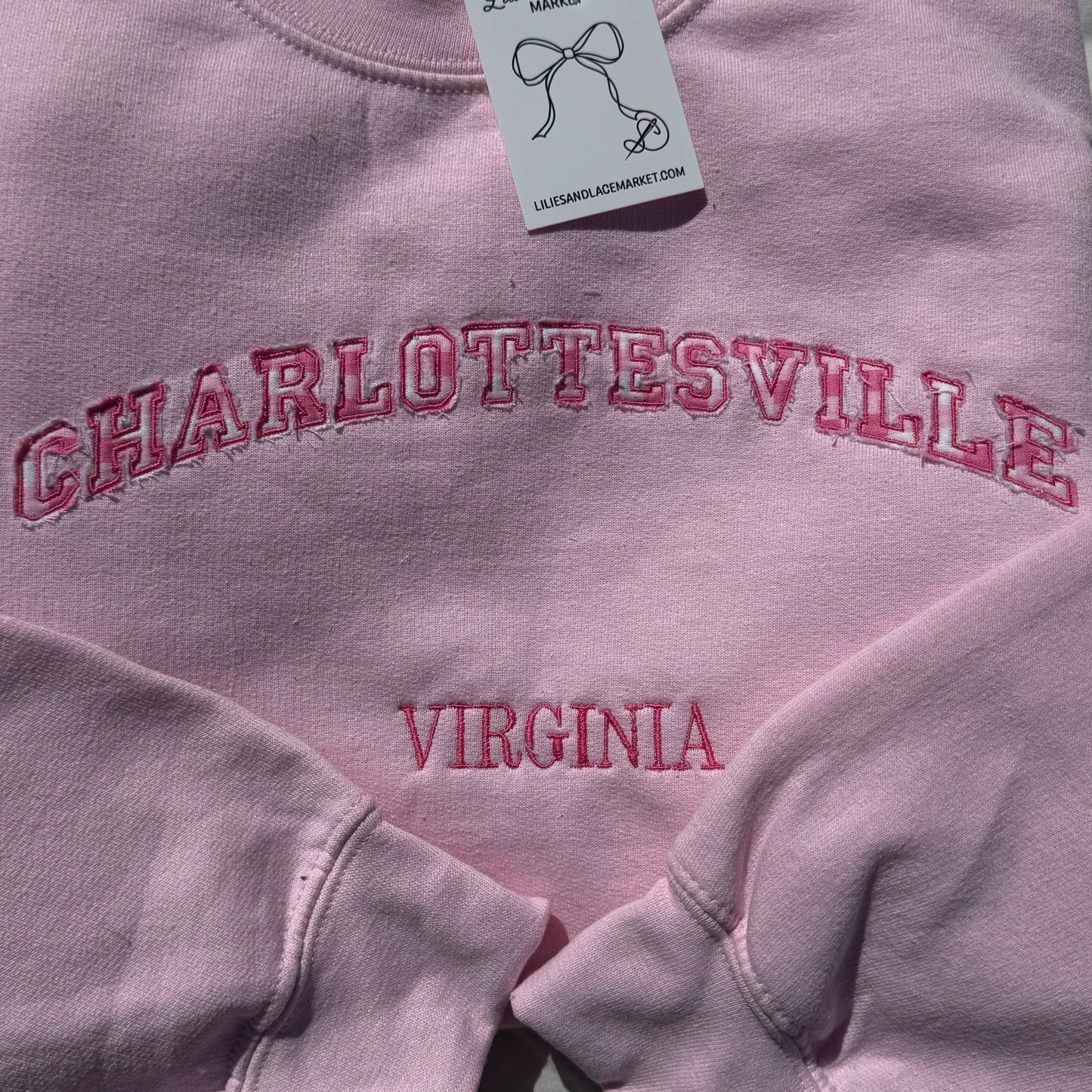 Charlottesville Virginia Sweatshirt (Pink)