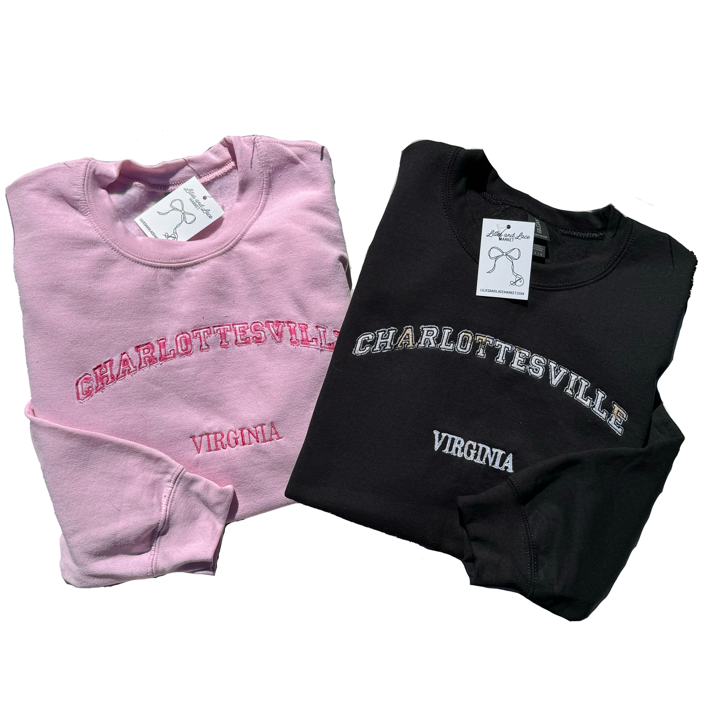 Charlottesville Virginia Sweatshirt (Black)