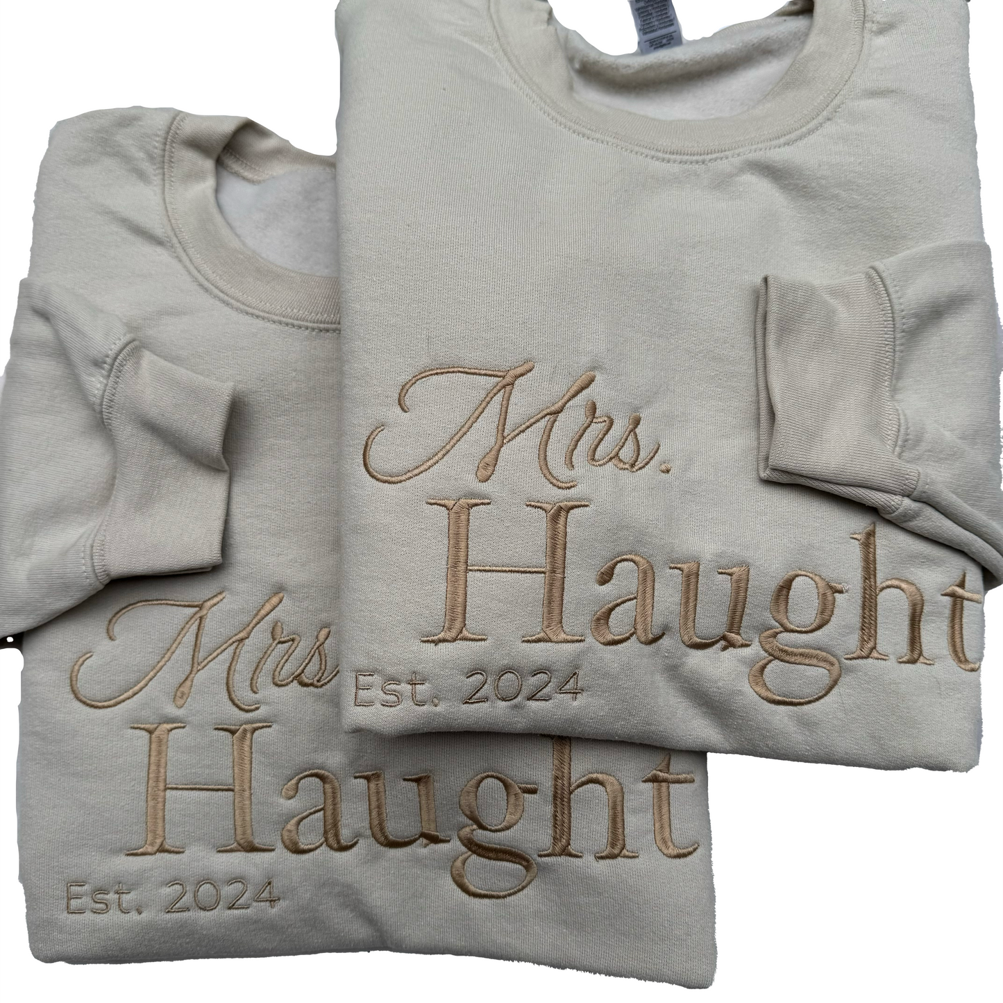 Custom Embroidered Mrs. Sweatshirt