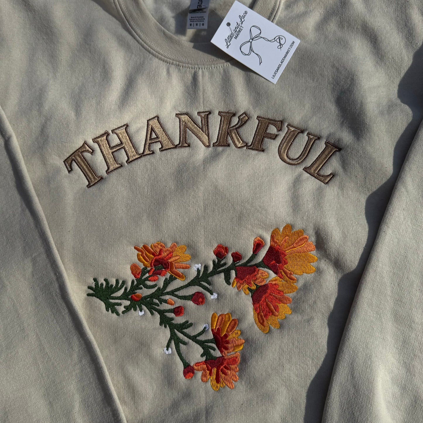 Thankful Embroidered Sweatshirt