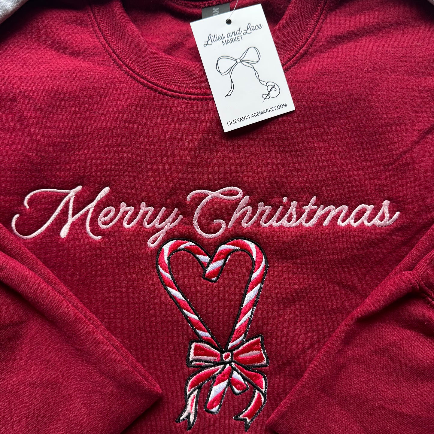 Candy Cane Heart Sweatshirt