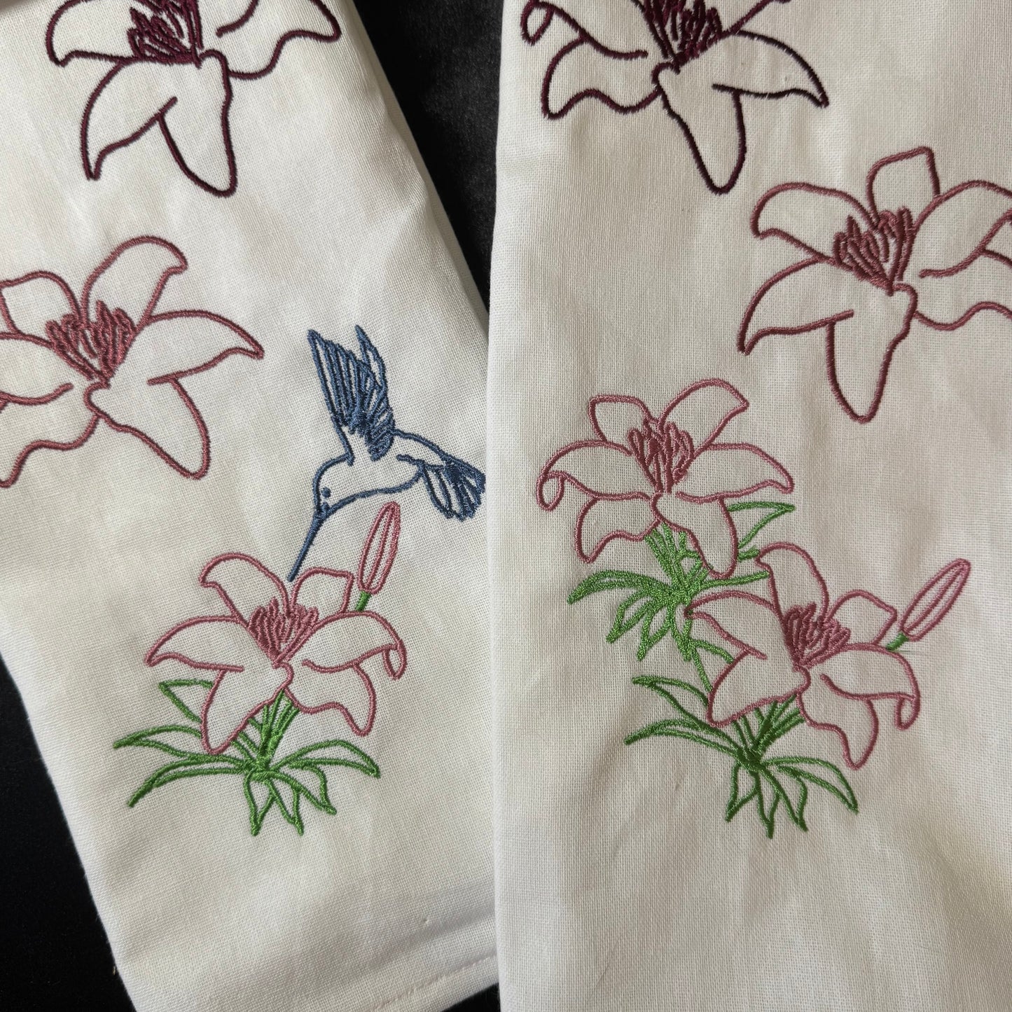 Floral Embroidered Towel Set