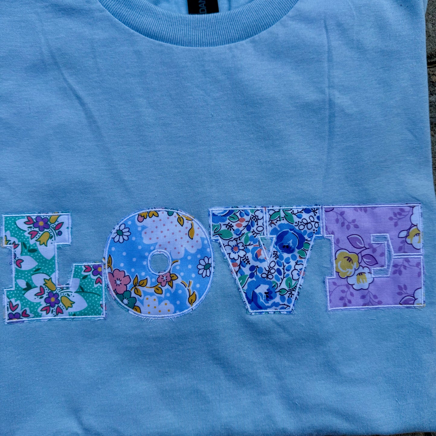 Love Applique T-Shirt (Blue)