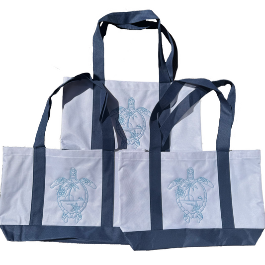 Tropical Embroidered Beach Bag