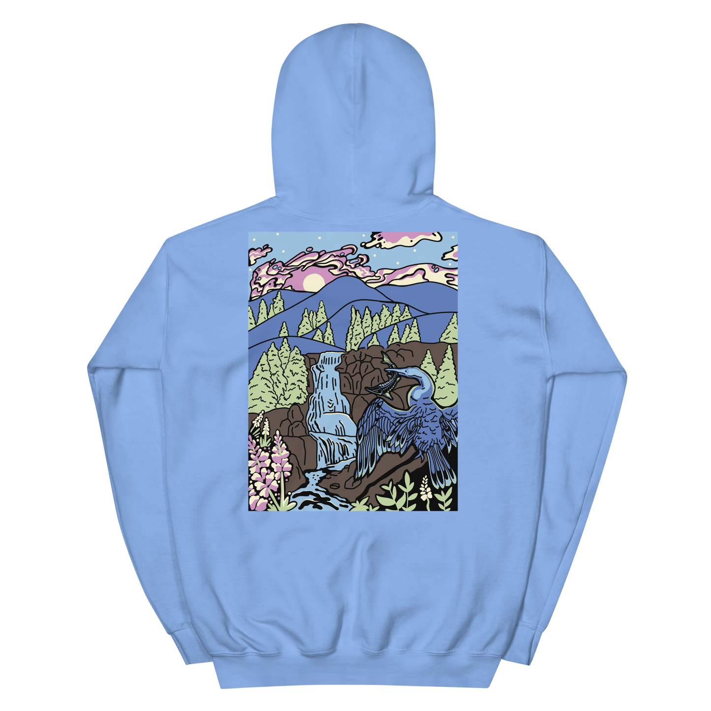 Perch at Sundown Printed Hoodie
